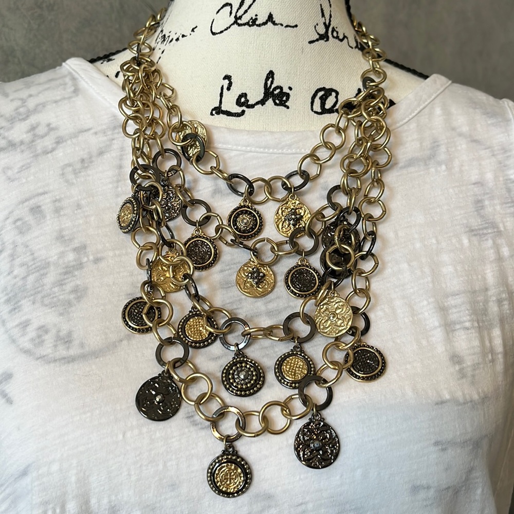Chico’s Gold Multi-chain Necklace